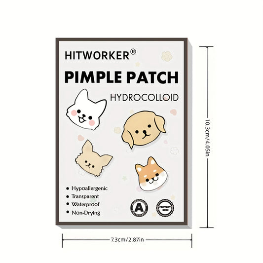 60pcs Cute Animal Hydrocolloid Pimple Patches – Waterproof Acne Spot Cover