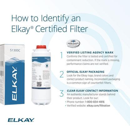 Elkay 51300C/ERF750/55898C High-Cap Filter, for Bottle Fillers & Coolers