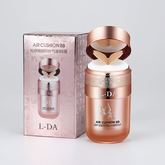 Air cushion BB cream with packaging on a white background