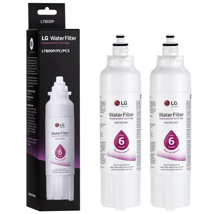 LG LT800P Refrigerator Water Filter Replacement, ADQ73613401, ADQ73613408, or ADQ75795104, 200 Gallon Capacity, White