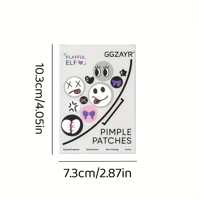 Cute Acne Pimple Patches – Hydrocolloid Waterproof Spot Treatment (72psc)